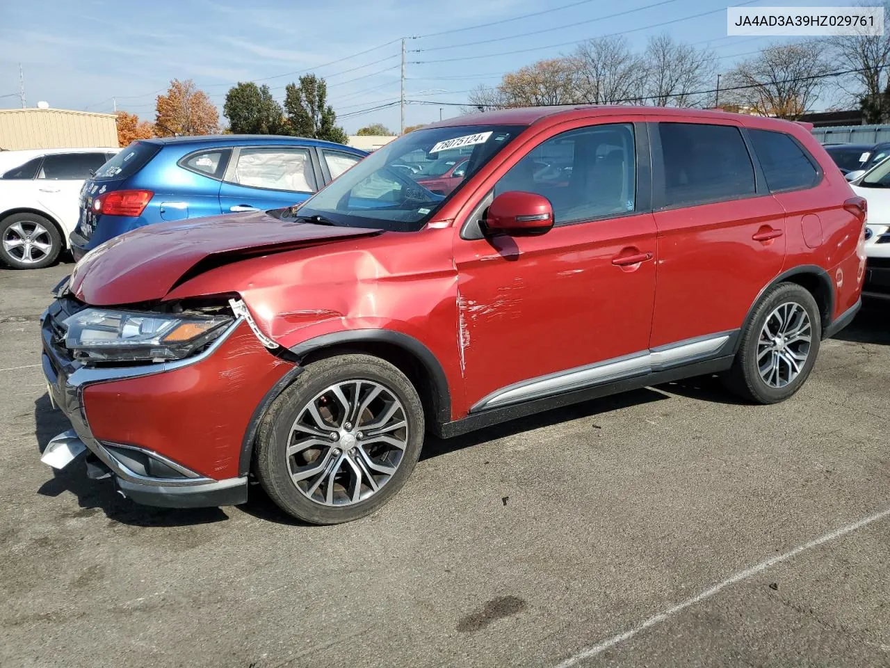 2017 Mitsubishi Outlander Se VIN: JA4AD3A39HZ029761 Lot: 78075124