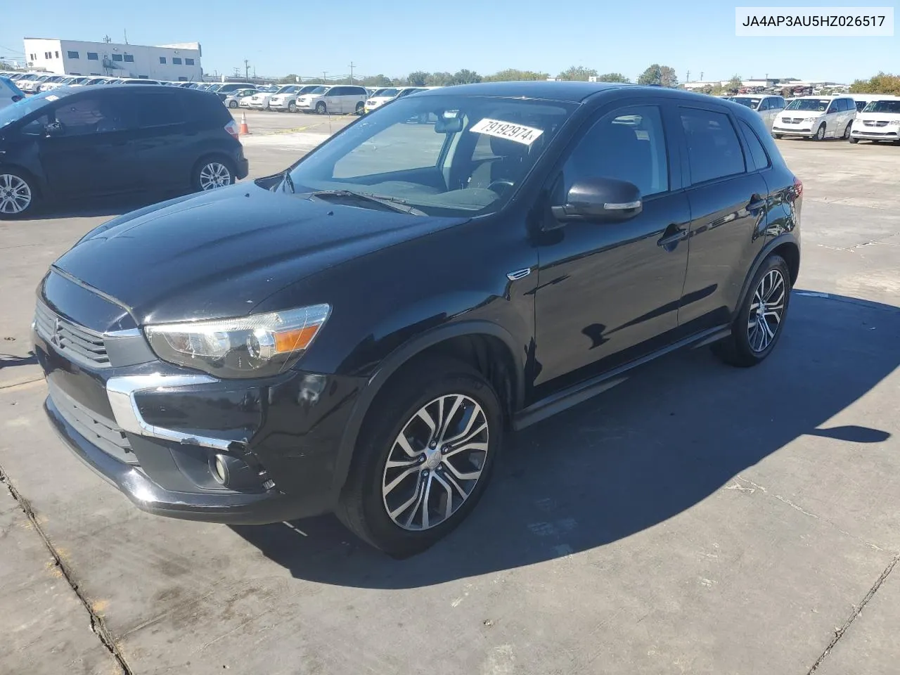 2017 Mitsubishi Outlander Sport Es VIN: JA4AP3AU5HZ026517 Lot: 79192974