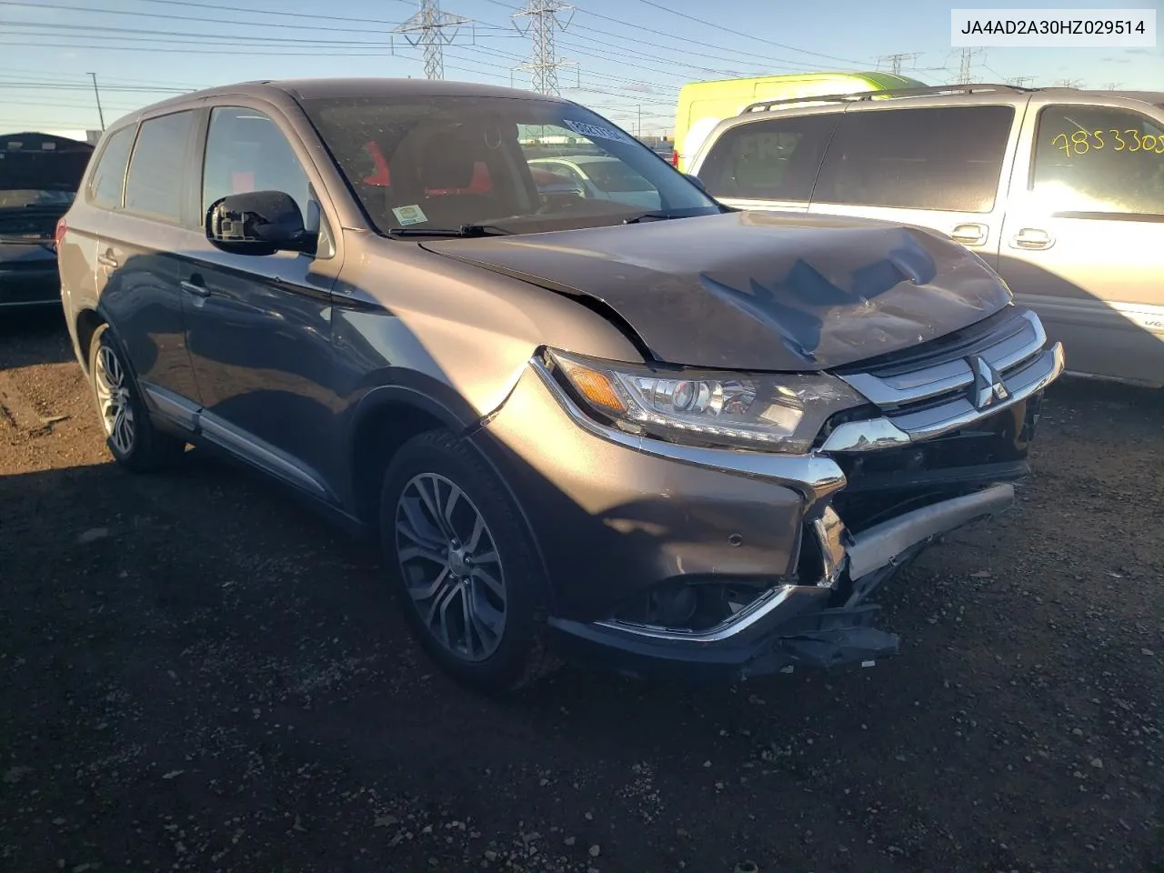 2017 Mitsubishi Outlander Es VIN: JA4AD2A30HZ029514 Lot: 80217154