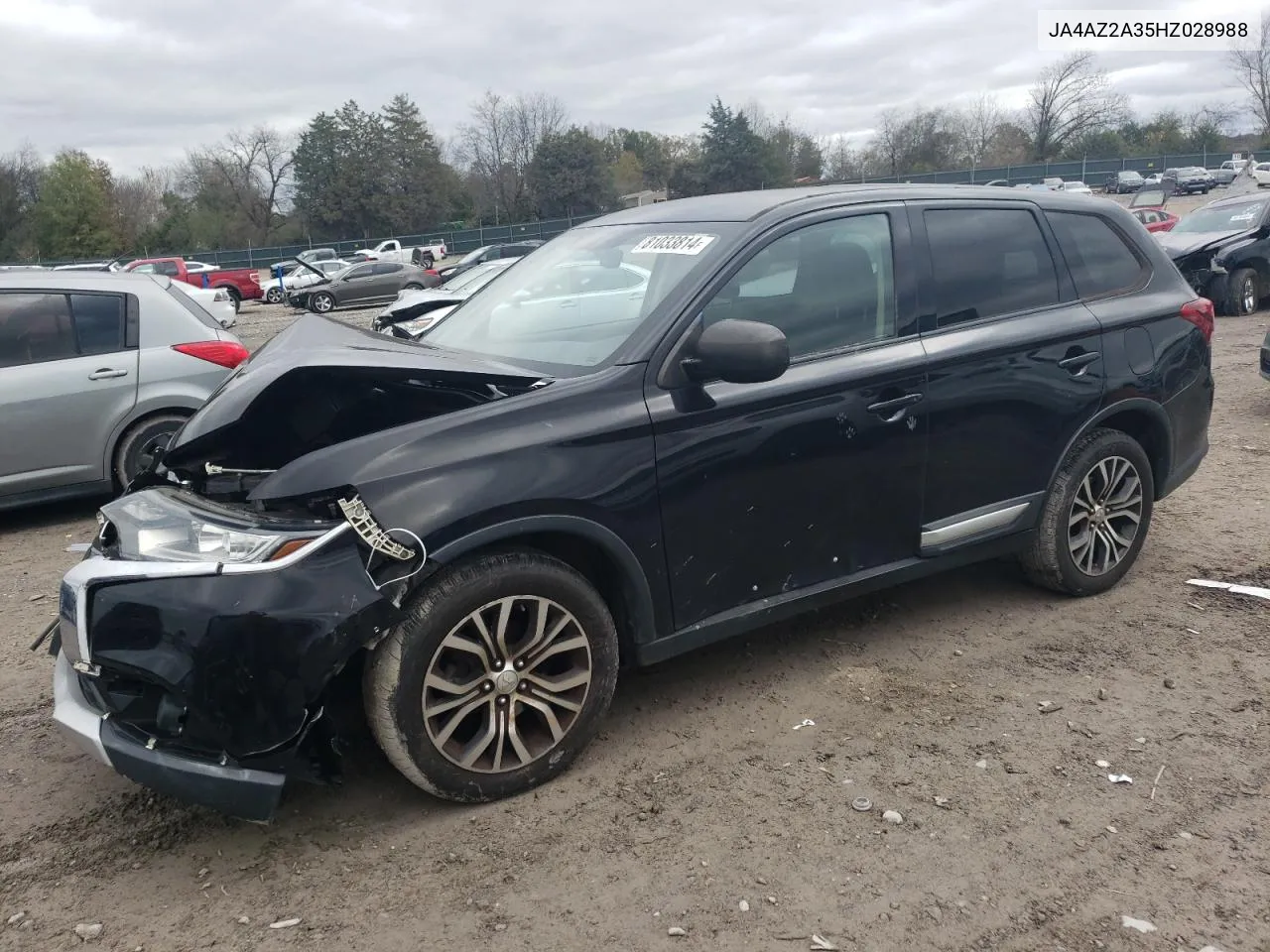 2017 Mitsubishi Outlander Es VIN: JA4AZ2A35HZ028988 Lot: 81033814