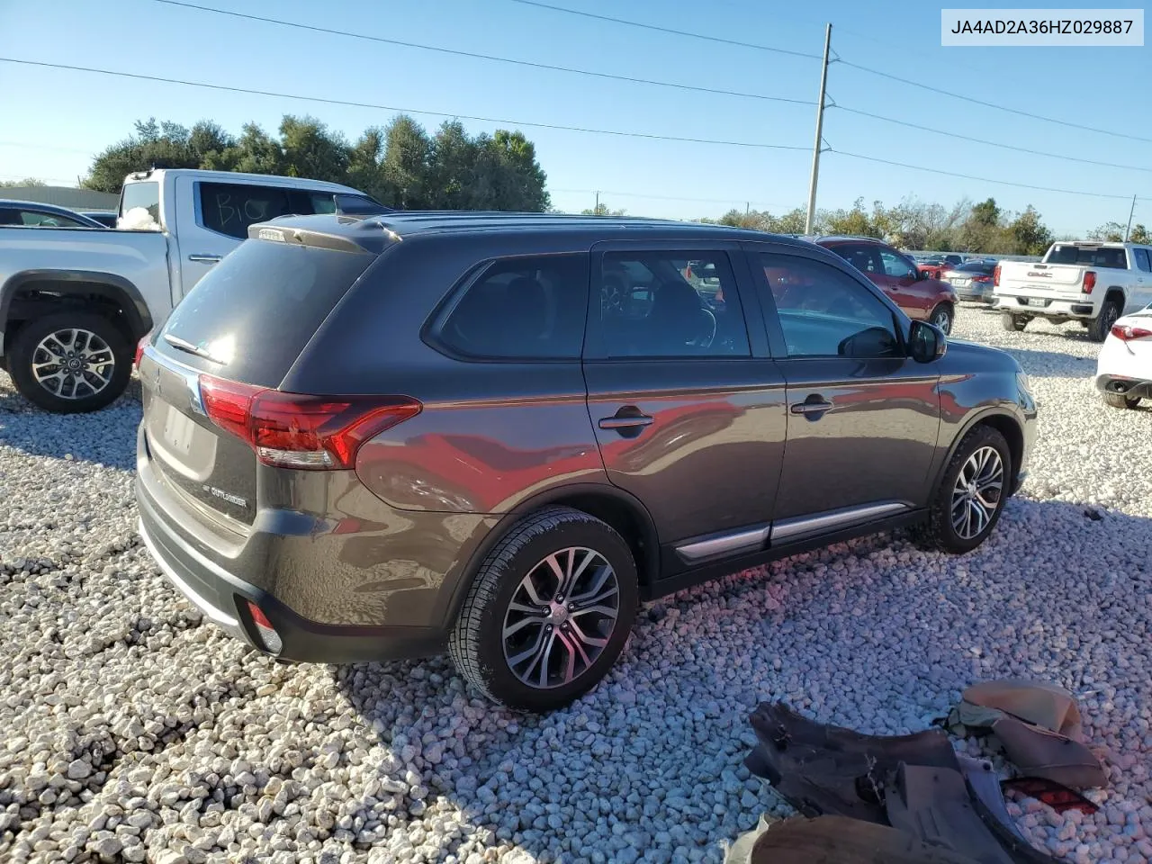 2017 Mitsubishi Outlander Es VIN: JA4AD2A36HZ029887 Lot: 81085744