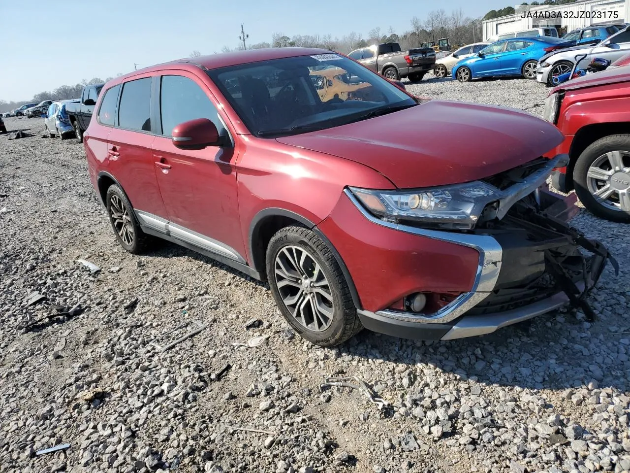 2018 Mitsubishi Outlander Se VIN: JA4AD3A32JZ023175 Lot: 43880844