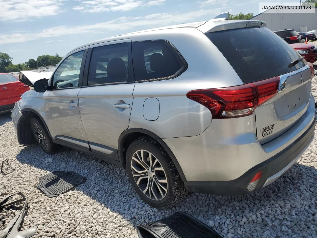 2018 Mitsubishi Outlander Es VIN: JA4AD2A34JJ001123 Lot: 58127374