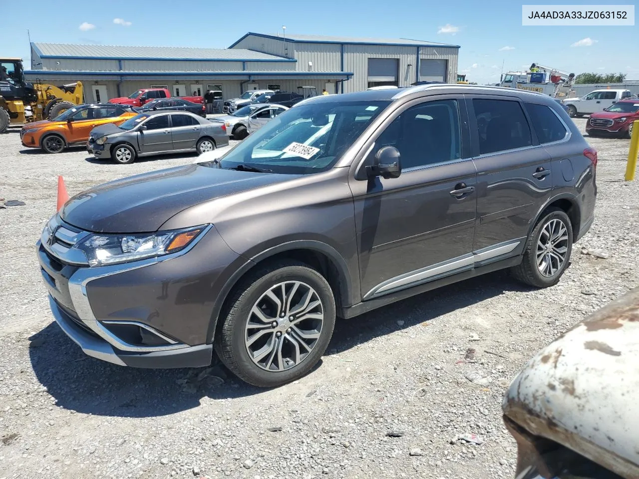 2018 Mitsubishi Outlander Se VIN: JA4AD3A33JZ063152 Lot: 58278964