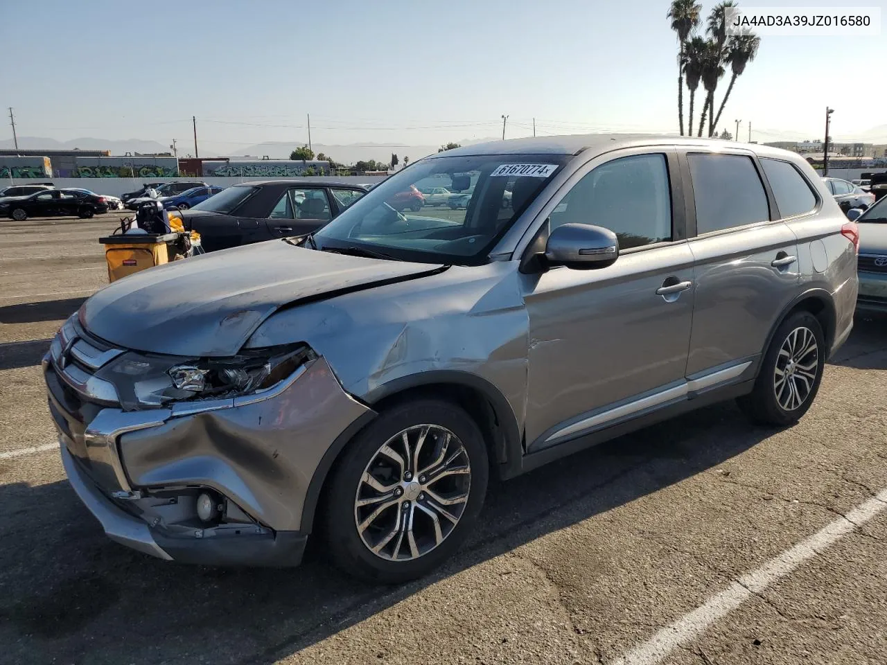 2018 Mitsubishi Outlander Se VIN: JA4AD3A39JZ016580 Lot: 61670774