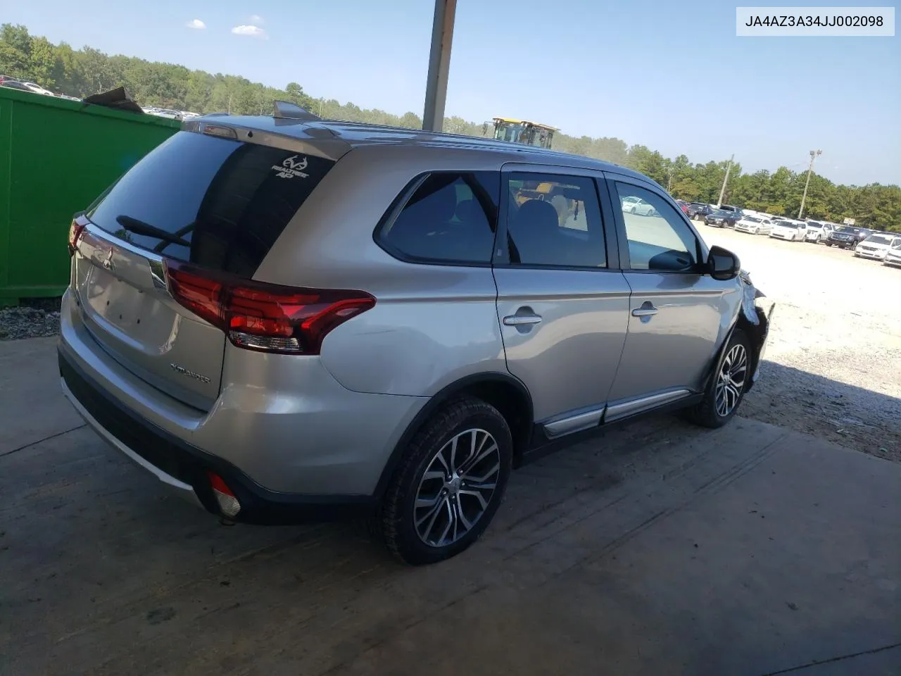 2018 Mitsubishi Outlander Se VIN: JA4AZ3A34JJ002098 Lot: 66181474