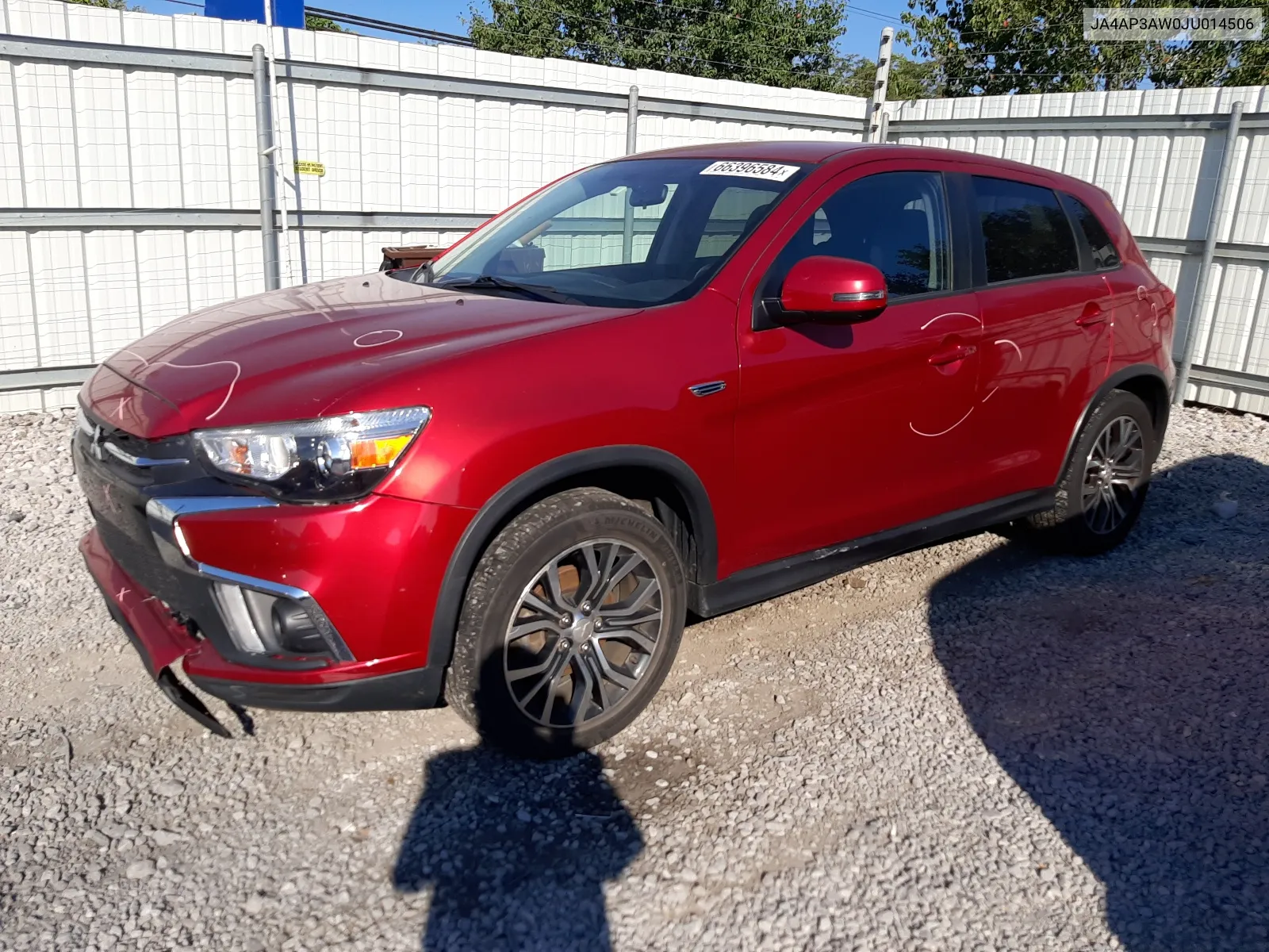 2018 Mitsubishi Outlander Sport Es VIN: JA4AP3AW0JU014506 Lot: 66396584