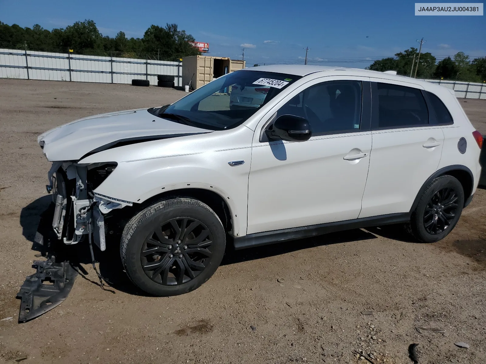 JA4AP3AU2JU004381 2018 Mitsubishi Outlander Sport Es