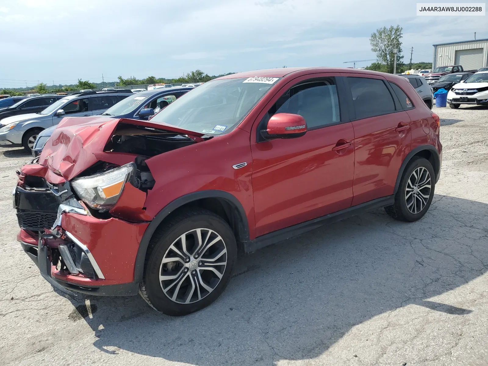 2018 Mitsubishi Outlander Sport Es VIN: JA4AR3AW8JU002288 Lot: 67948294