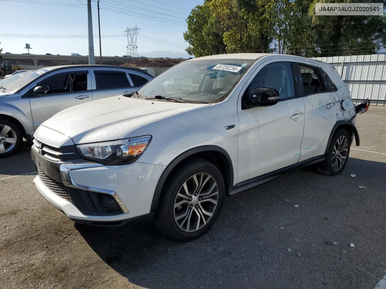 2018 Mitsubishi Outlander Sport Es VIN: JA4AP3AU2JZ020549 Lot: 69720234