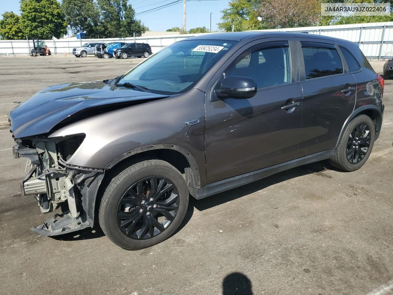 2018 Mitsubishi Outlander Sport Es VIN: JA4AR3AU9JZ022406 Lot: 69925234