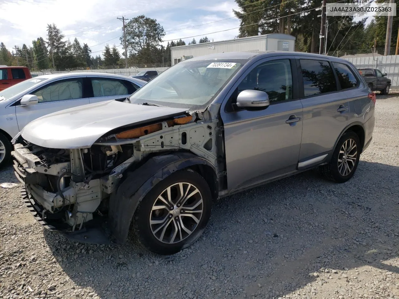 2018 Mitsubishi Outlander Se VIN: JA4AZ3A30JZ025363 Lot: 70391734