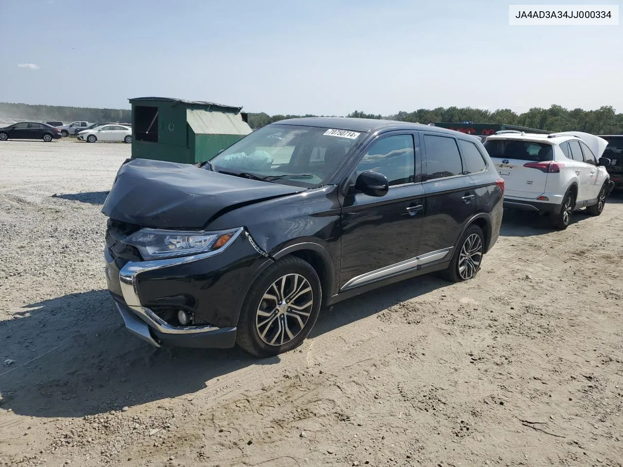 2018 Mitsubishi Outlander Se VIN: JA4AD3A34JJ000334 Lot: 70750714