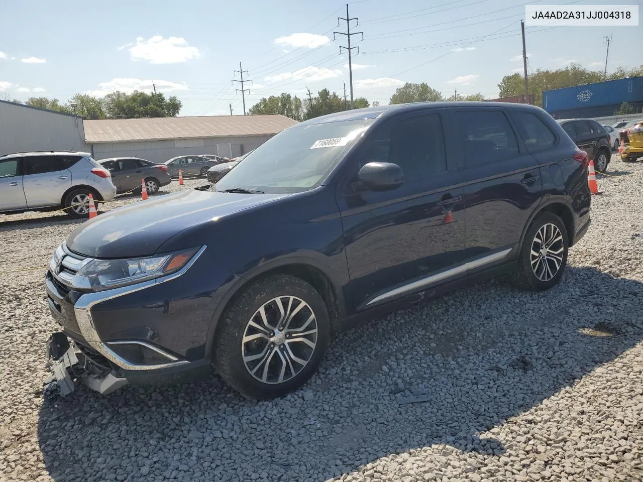 2018 Mitsubishi Outlander Es VIN: JA4AD2A31JJ004318 Lot: 71600594