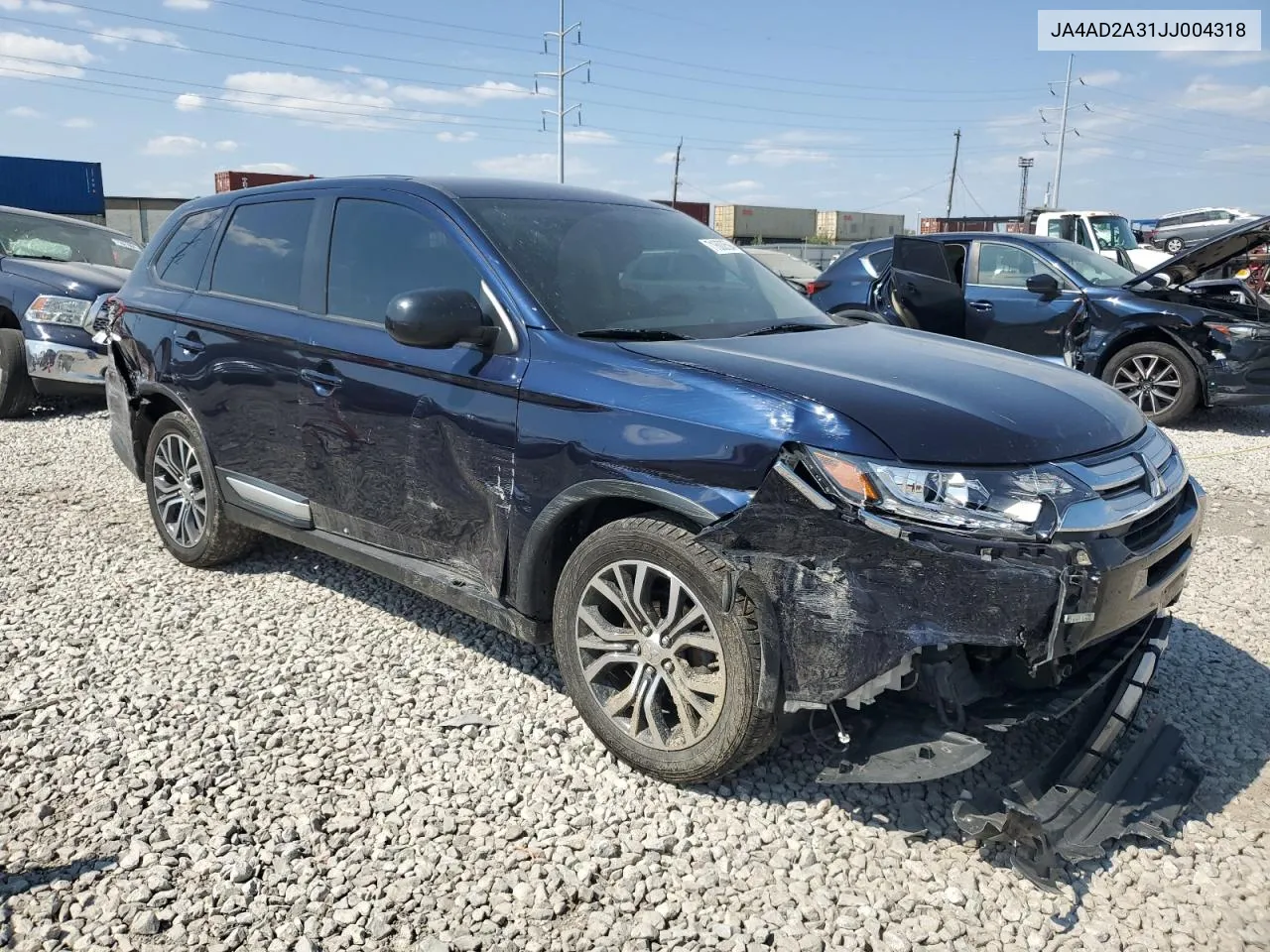 2018 Mitsubishi Outlander Es VIN: JA4AD2A31JJ004318 Lot: 71600594