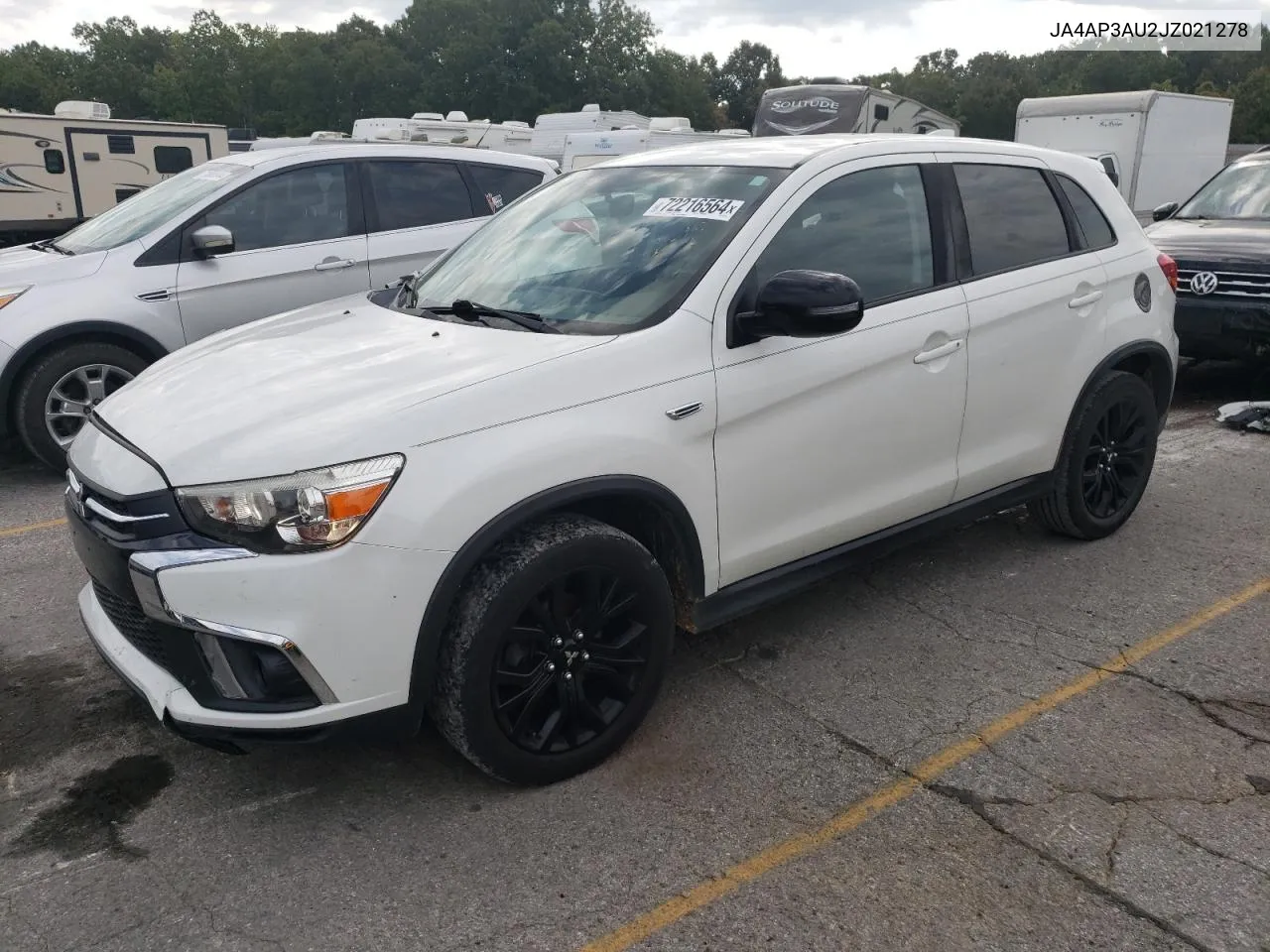 2018 Mitsubishi Outlander Sport Es VIN: JA4AP3AU2JZ021278 Lot: 72216564