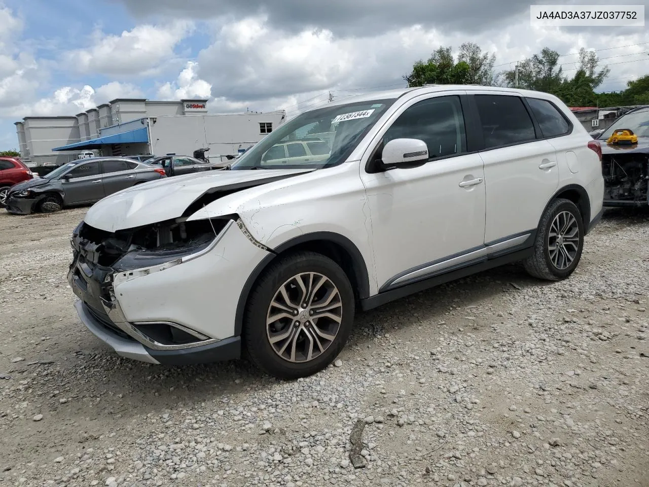 2018 Mitsubishi Outlander Se VIN: JA4AD3A37JZ037752 Lot: 72387344