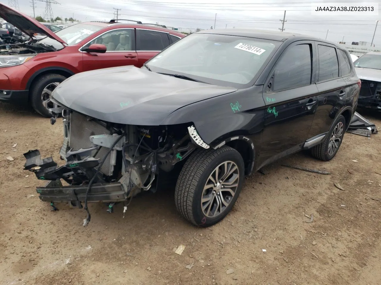 2018 Mitsubishi Outlander Se VIN: JA4AZ3A38JZ023313 Lot: 72796114