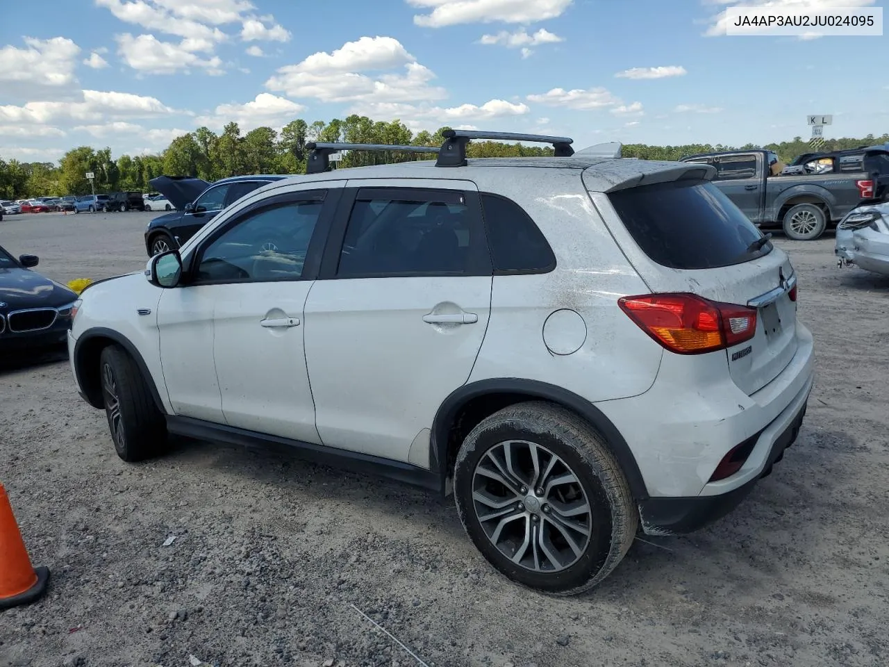 2018 Mitsubishi Outlander Sport Es VIN: JA4AP3AU2JU024095 Lot: 73428134