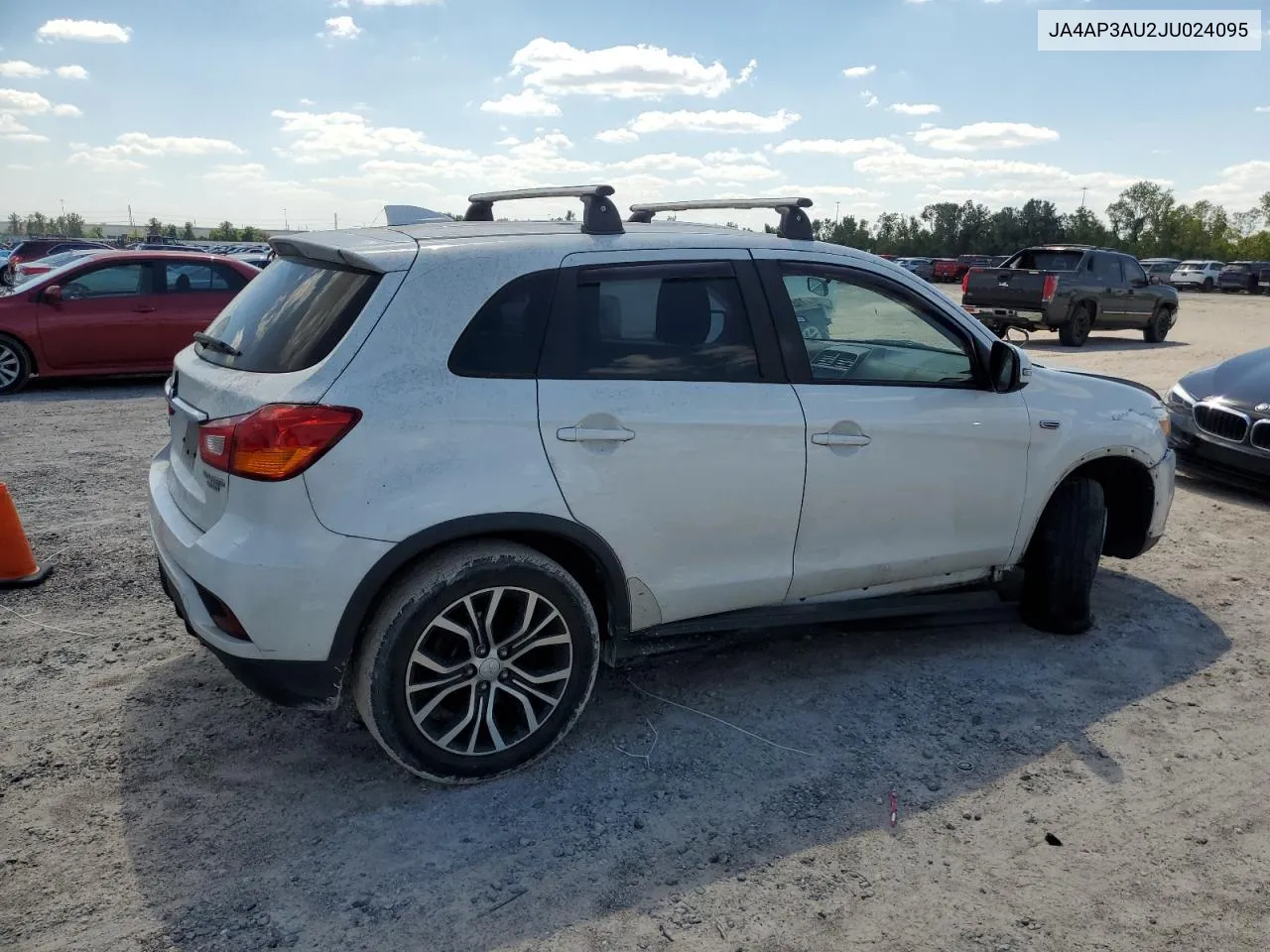 JA4AP3AU2JU024095 2018 Mitsubishi Outlander Sport Es