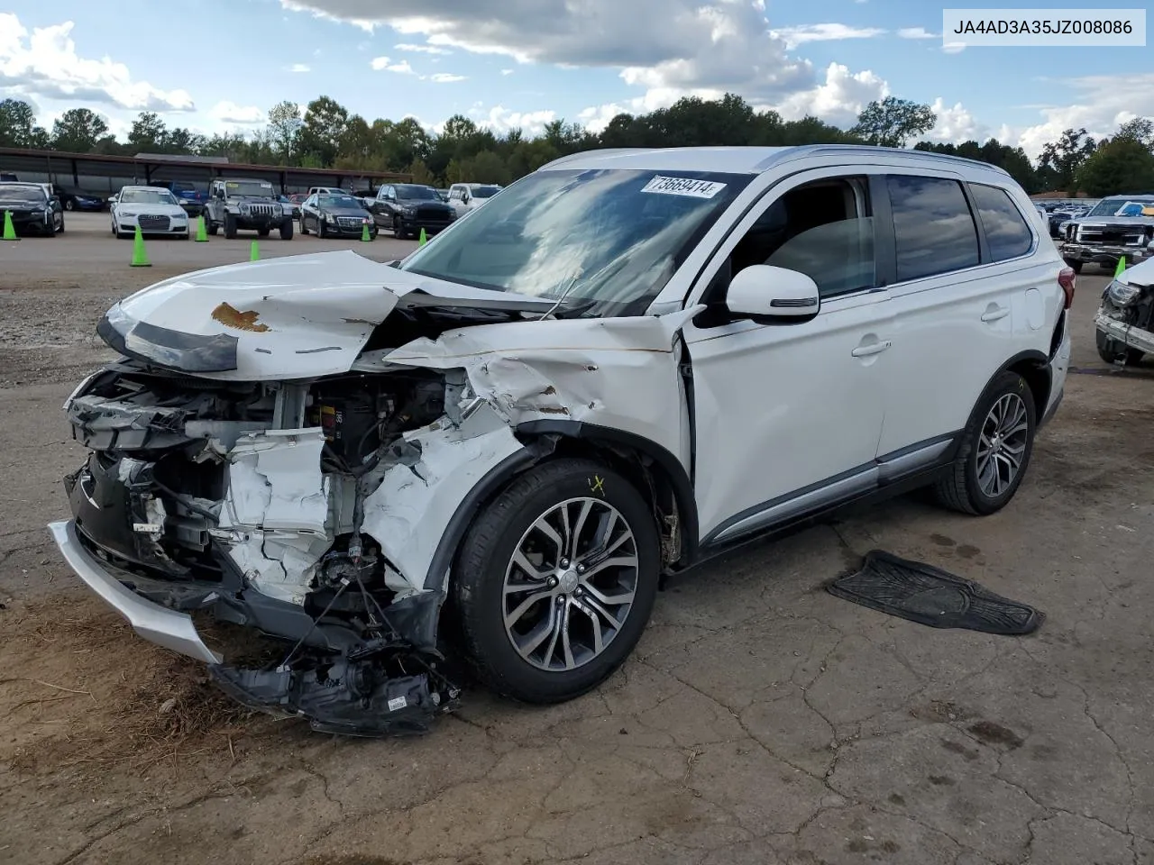 2018 Mitsubishi Outlander Se VIN: JA4AD3A35JZ008086 Lot: 73669414