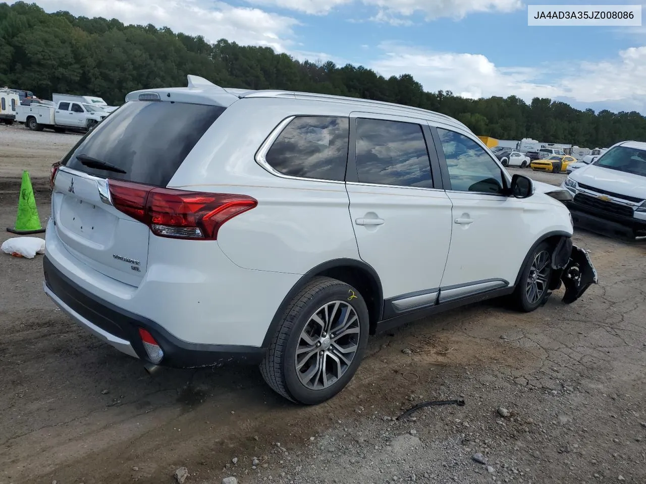 2018 Mitsubishi Outlander Se VIN: JA4AD3A35JZ008086 Lot: 73669414