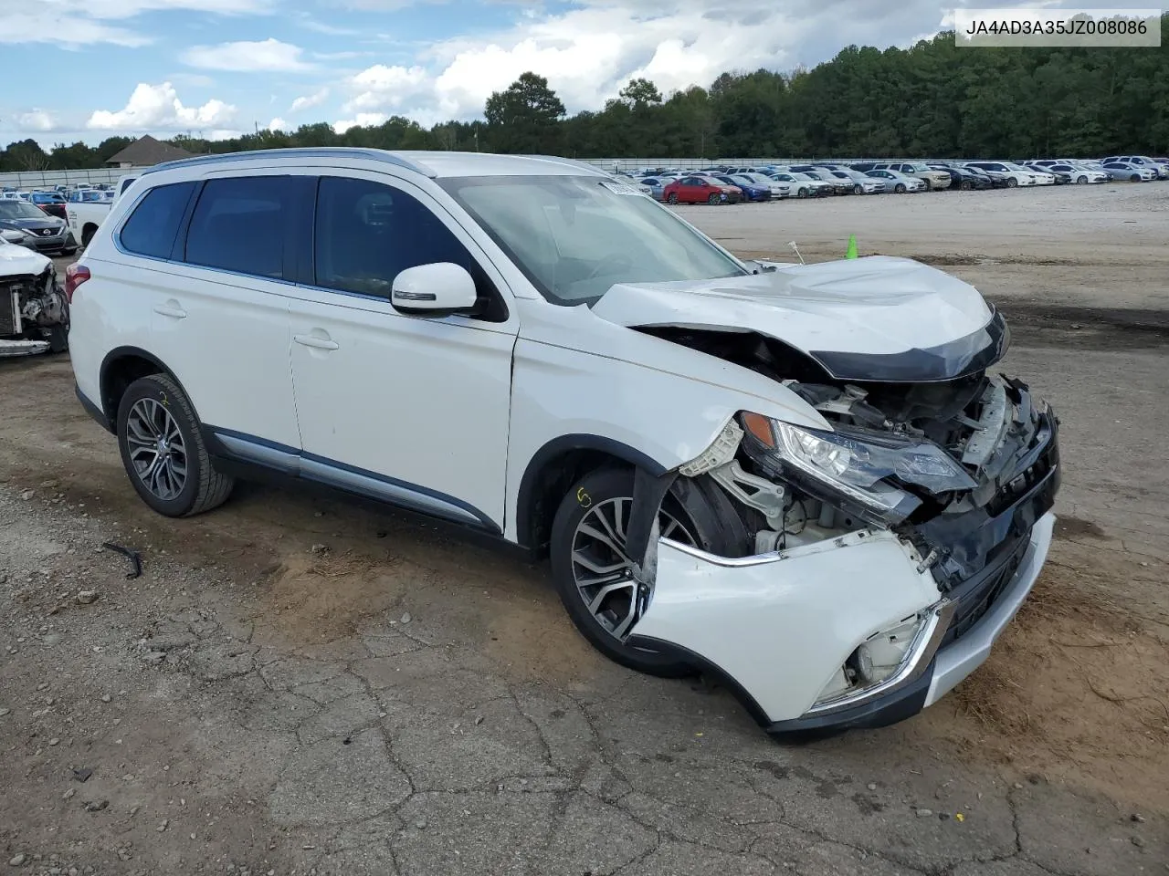 2018 Mitsubishi Outlander Se VIN: JA4AD3A35JZ008086 Lot: 73669414