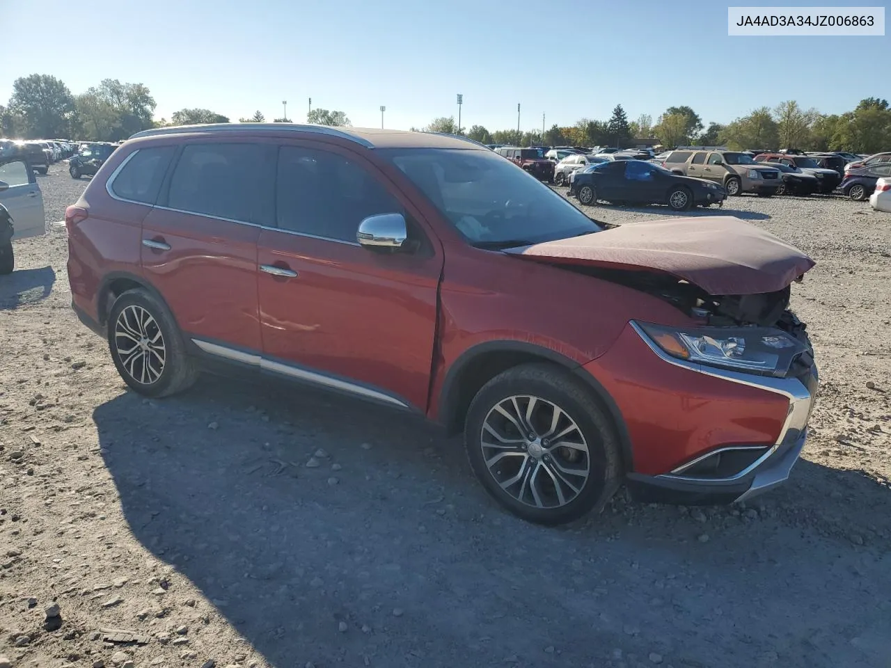 2018 Mitsubishi Outlander Se VIN: JA4AD3A34JZ006863 Lot: 73978234