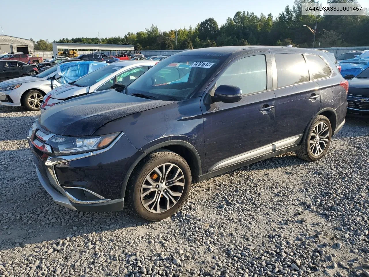 2018 Mitsubishi Outlander Se VIN: JA4AD3A33JJ001457 Lot: 74781914