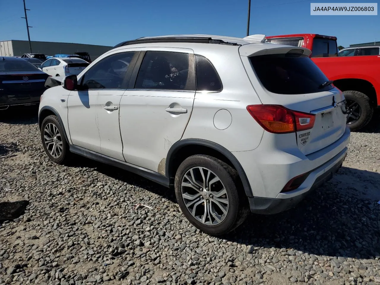 2018 Mitsubishi Outlander Sport Sel VIN: JA4AP4AW9JZ006803 Lot: 75701284