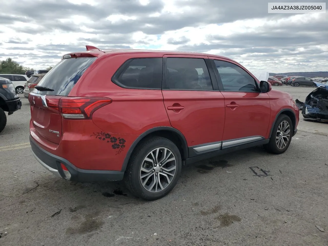 2018 Mitsubishi Outlander Se VIN: JA4AZ3A38JZ005040 Lot: 76341464