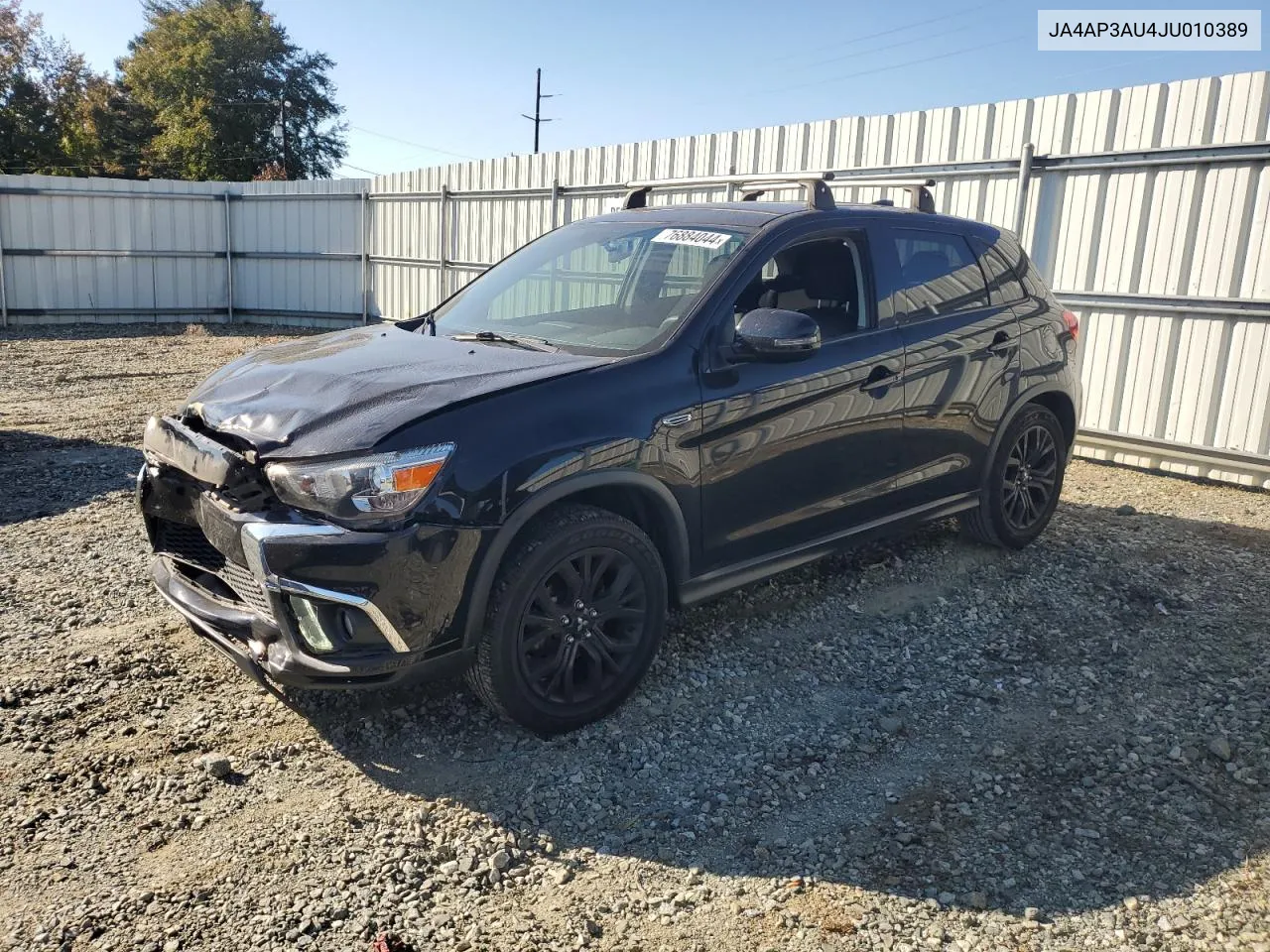 2018 Mitsubishi Outlander Sport Es VIN: JA4AP3AU4JU010389 Lot: 76884044