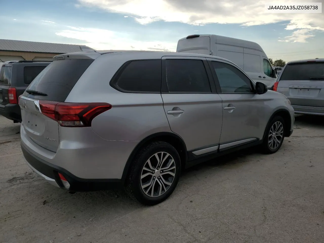 2018 Mitsubishi Outlander Es VIN: JA4AD2A35JZ058738 Lot: 77005024