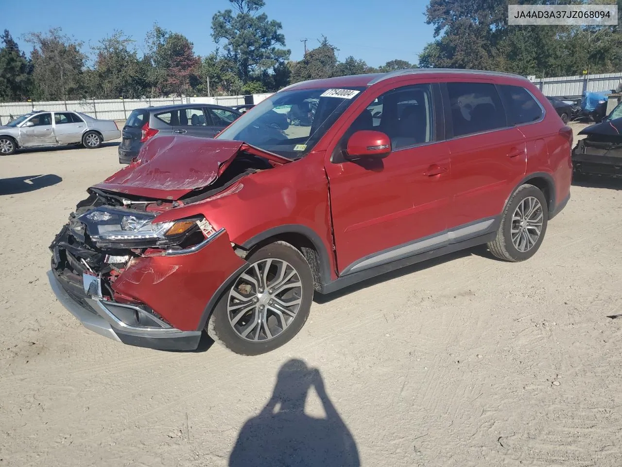 2018 Mitsubishi Outlander Se VIN: JA4AD3A37JZ068094 Lot: 77540004