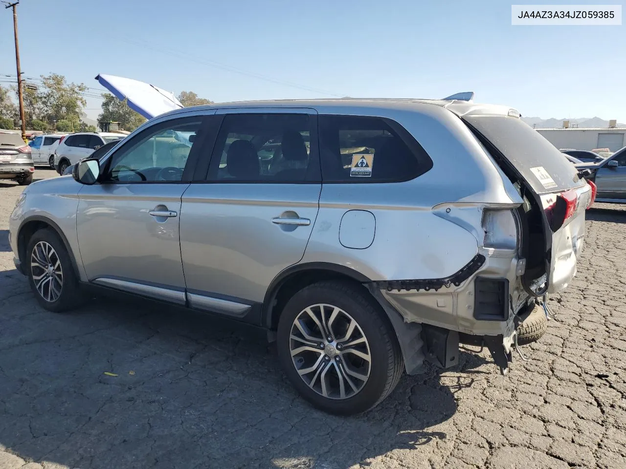 2018 Mitsubishi Outlander Se VIN: JA4AZ3A34JZ059385 Lot: 77730724