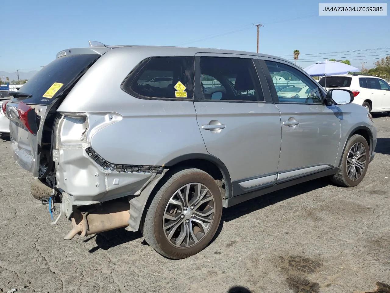 2018 Mitsubishi Outlander Se VIN: JA4AZ3A34JZ059385 Lot: 77730724