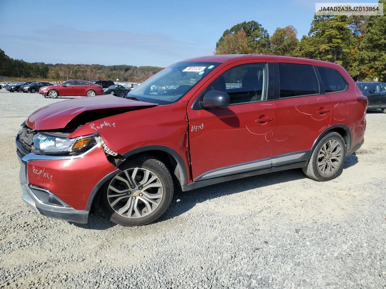 2018 Mitsubishi Outlander Es VIN: JA4AD2A35JZ013864 Lot: 78070724