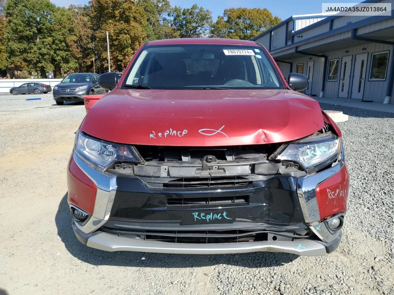 2018 Mitsubishi Outlander Es VIN: JA4AD2A35JZ013864 Lot: 78070724