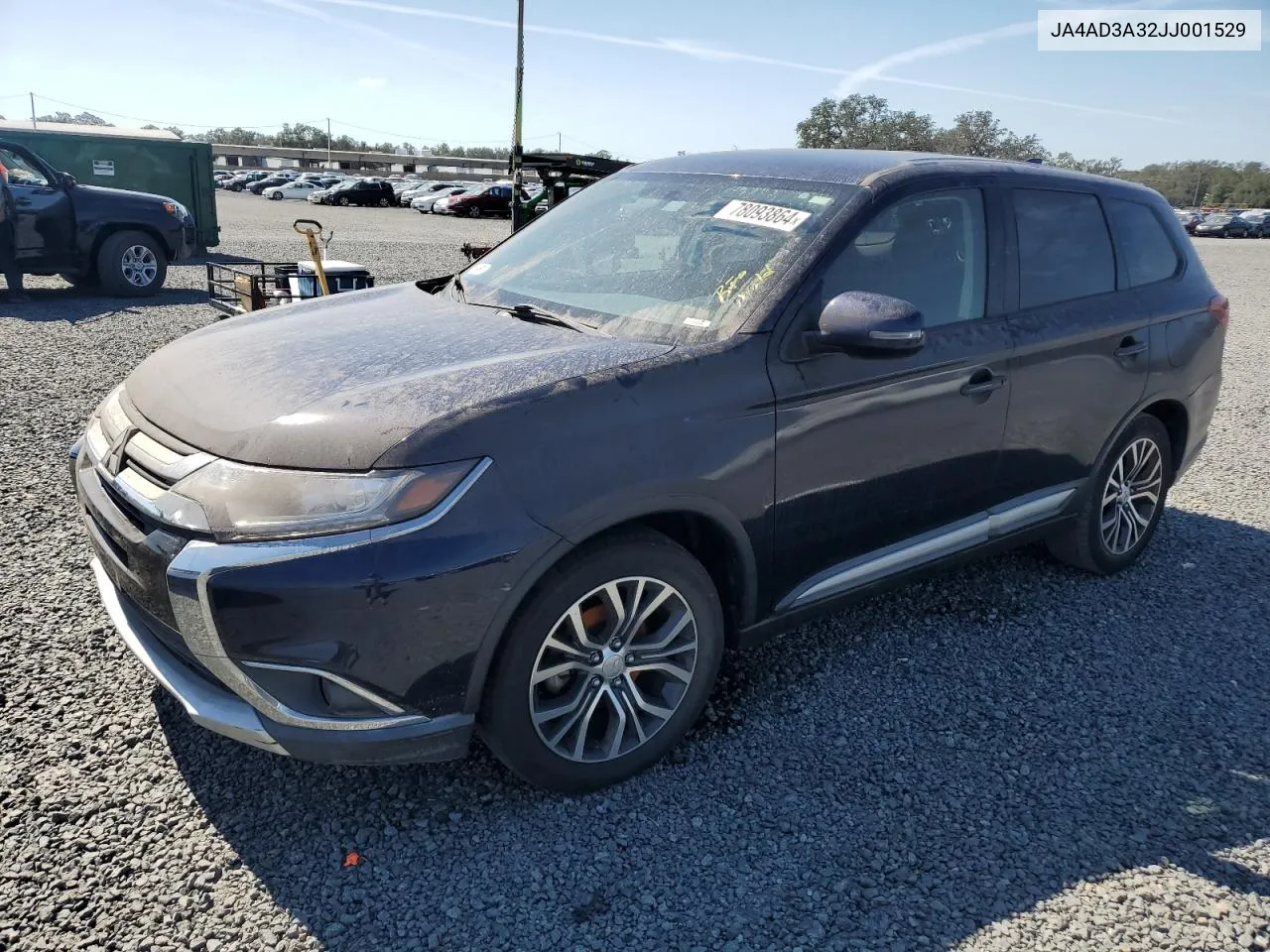 2018 Mitsubishi Outlander Se VIN: JA4AD3A32JJ001529 Lot: 78093864