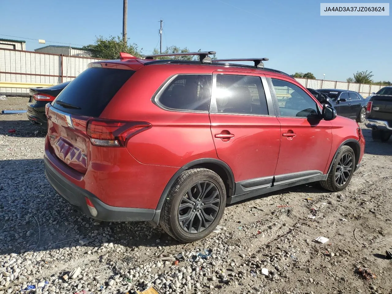 2018 Mitsubishi Outlander Se VIN: JA4AD3A37JZ063624 Lot: 79358804