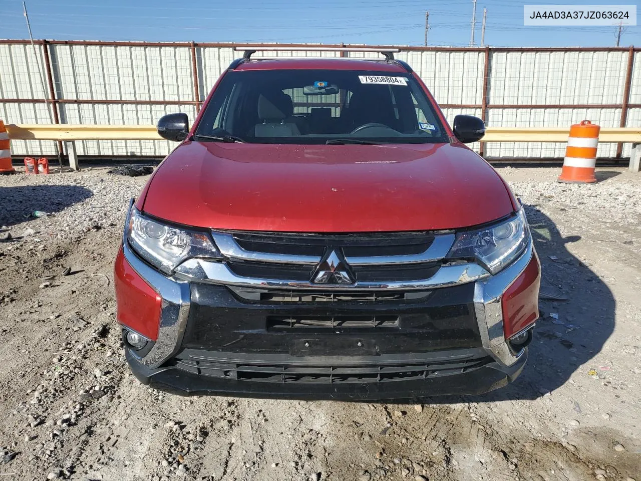 2018 Mitsubishi Outlander Se VIN: JA4AD3A37JZ063624 Lot: 79358804