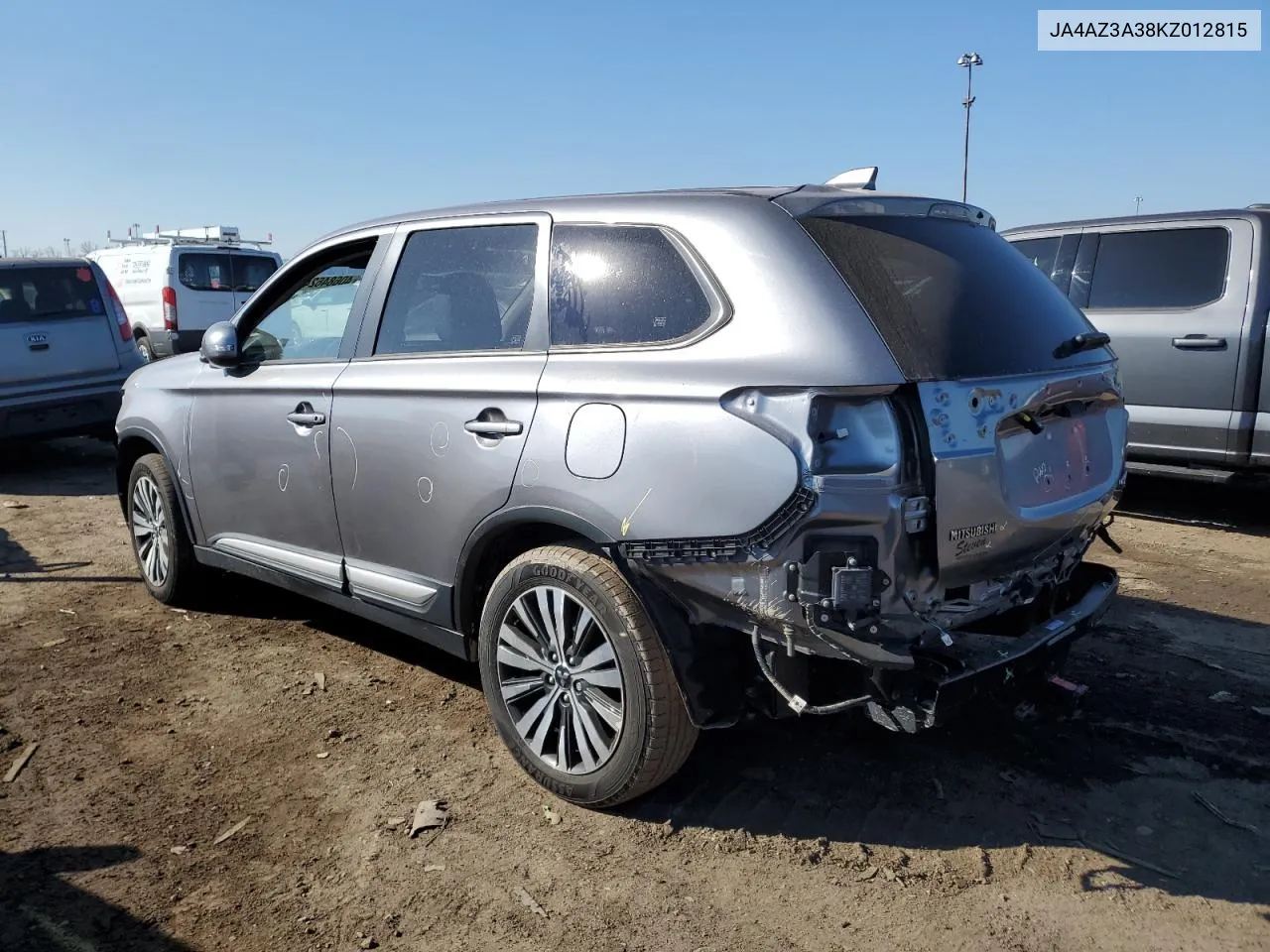 2019 Mitsubishi Outlander Se VIN: JA4AZ3A38KZ012815 Lot: 40684624