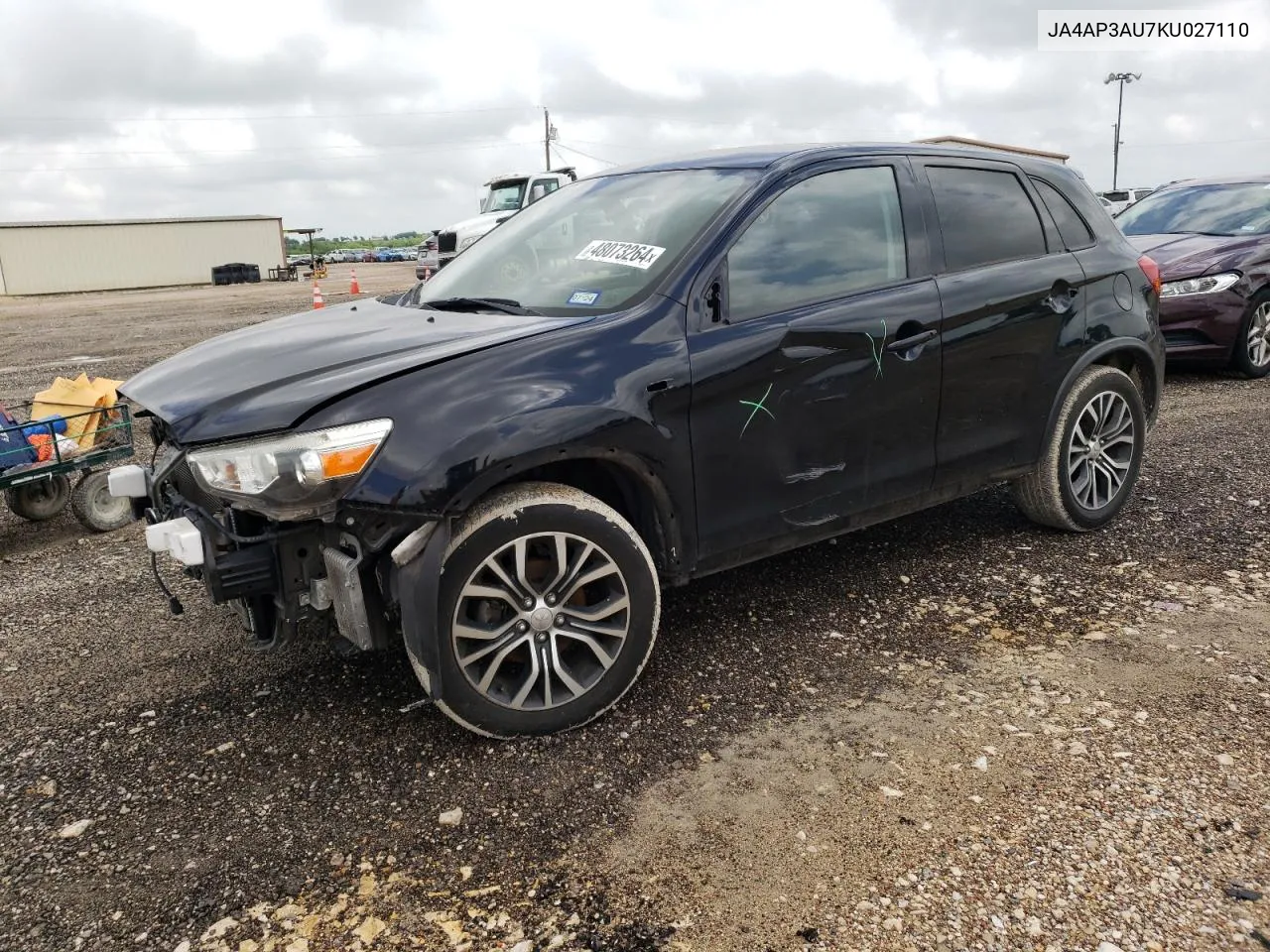 2019 Mitsubishi Outlander Sport Es VIN: JA4AP3AU7KU027110 Lot: 48073264