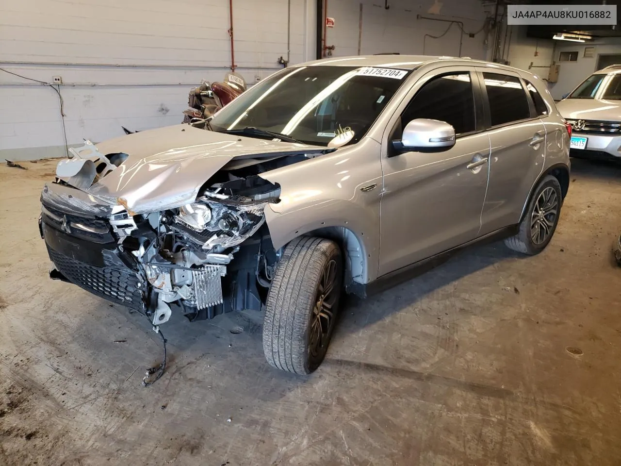 2019 Mitsubishi Outlander Sport Se VIN: JA4AP4AU8KU016882 Lot: 51752704