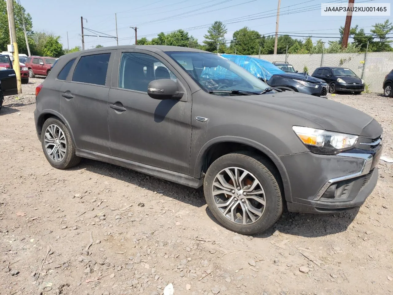 2019 Mitsubishi Outlander Sport Es VIN: JA4AP3AU2KU001465 Lot: 52514754