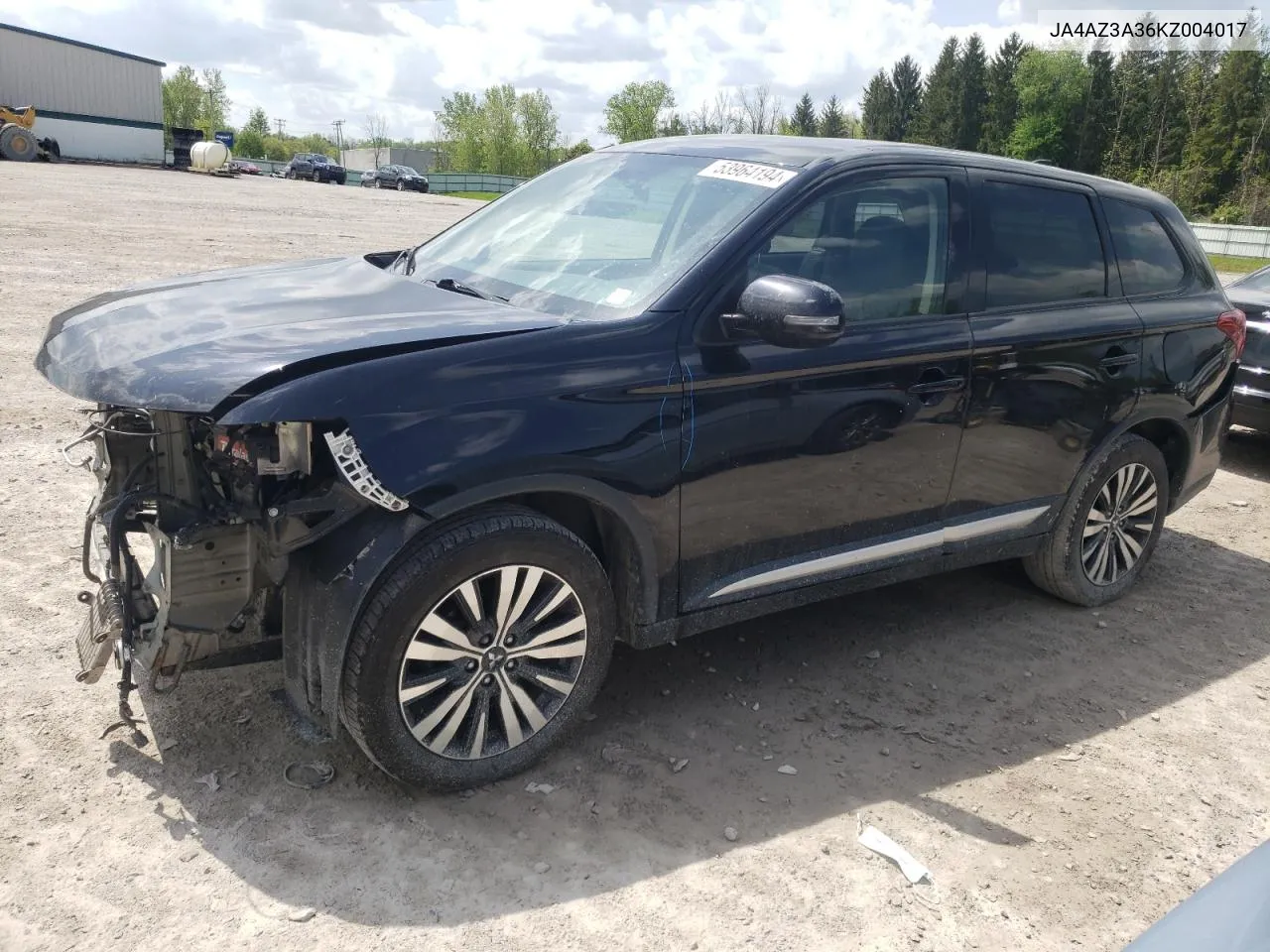 JA4AZ3A36KZ004017 2019 Mitsubishi Outlander Se