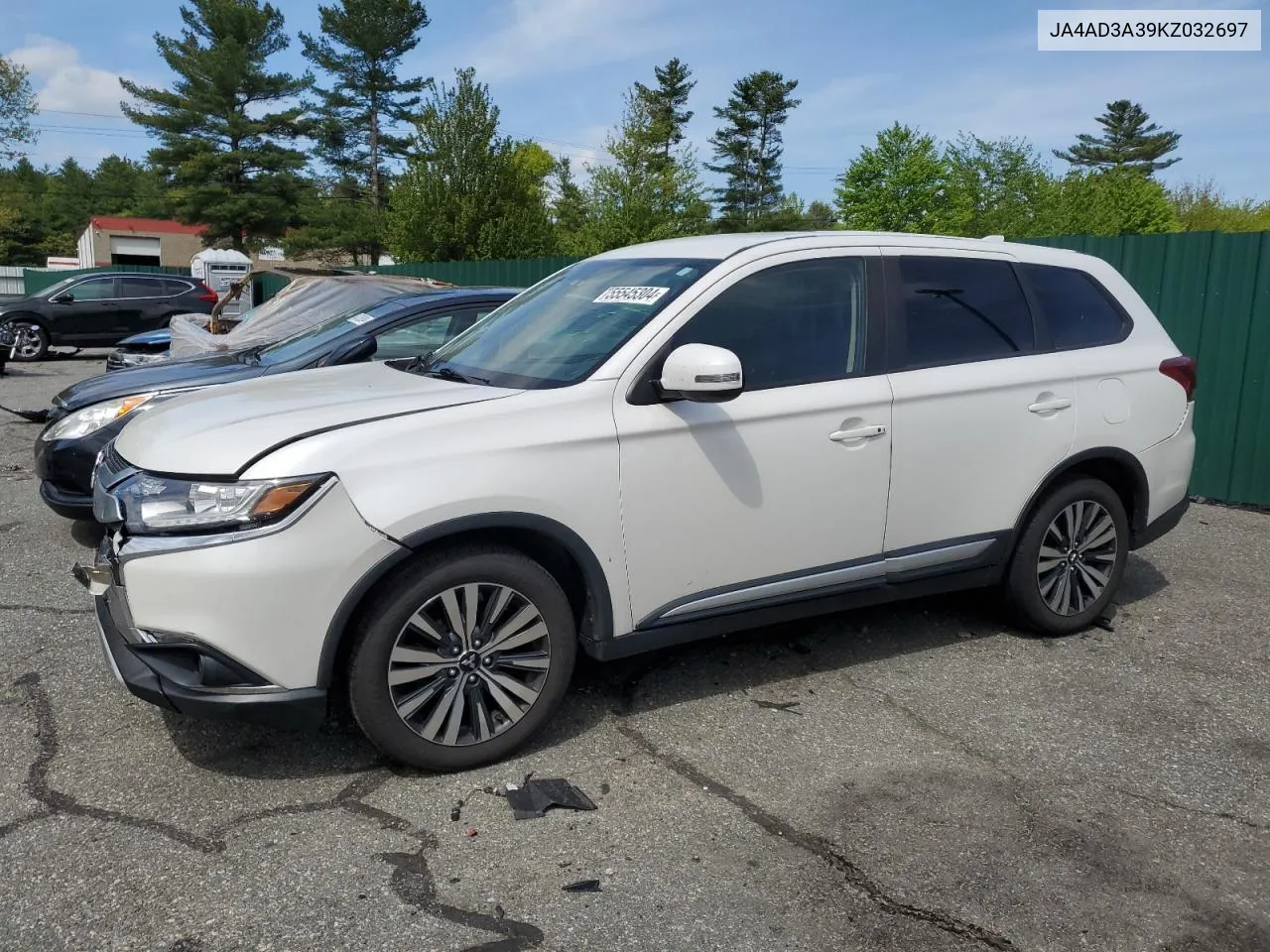 2019 Mitsubishi Outlander Se VIN: JA4AD3A39KZ032697 Lot: 55545304