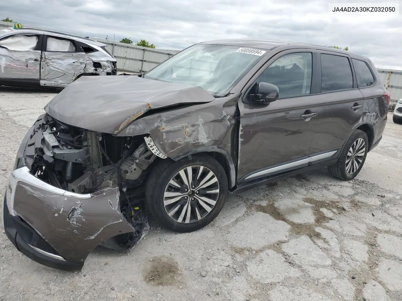 2019 Mitsubishi Outlander Es VIN: JA4AD2A30KZ032050 Lot: 58059594