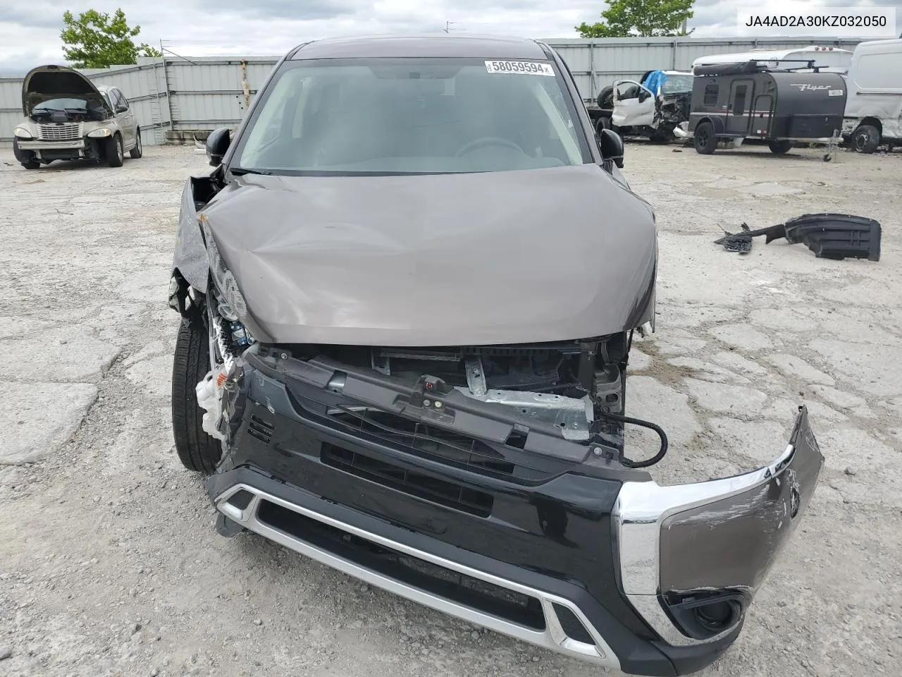 2019 Mitsubishi Outlander Es VIN: JA4AD2A30KZ032050 Lot: 58059594