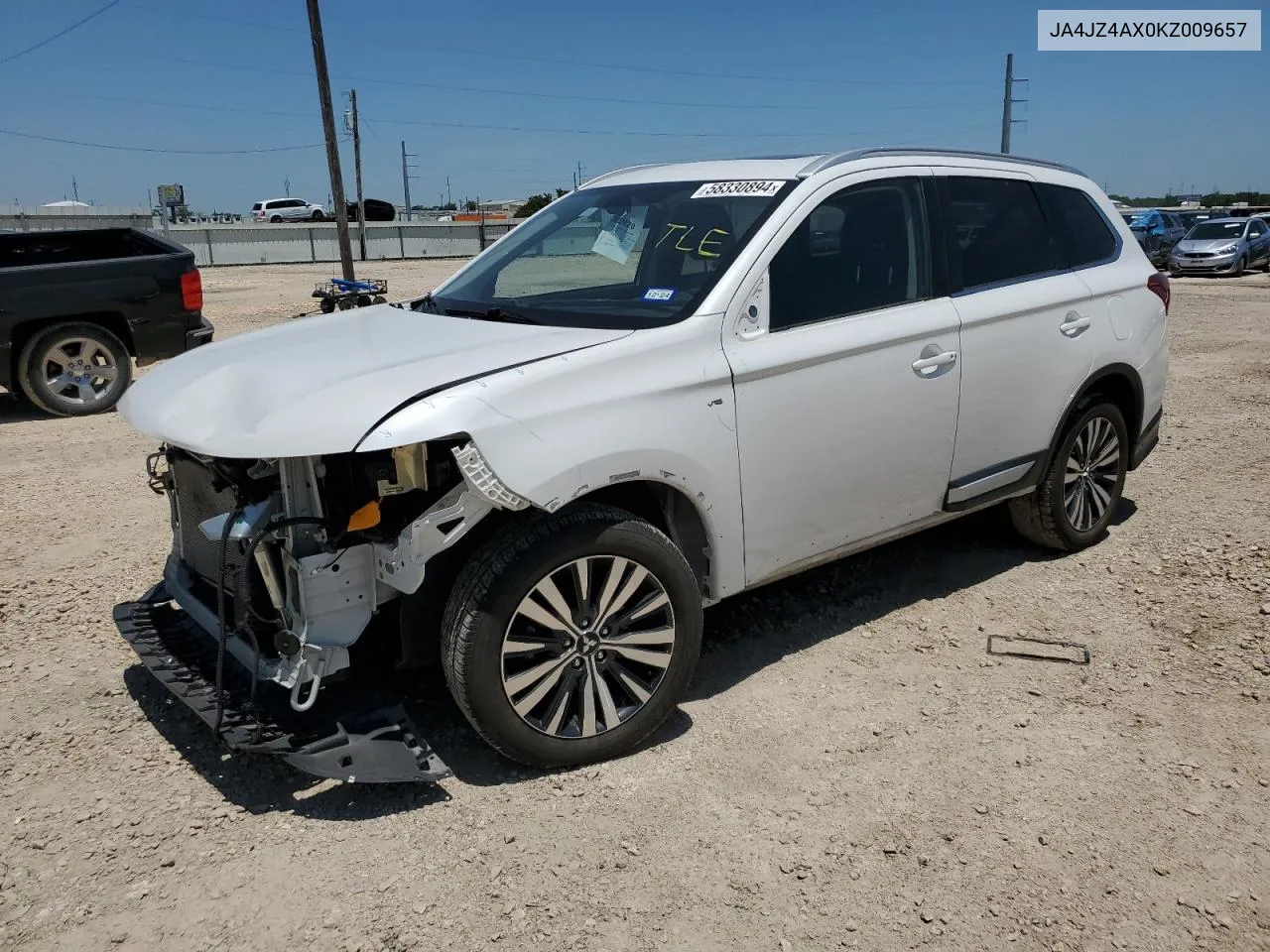 2019 Mitsubishi Outlander Gt VIN: JA4JZ4AX0KZ009657 Lot: 58330894